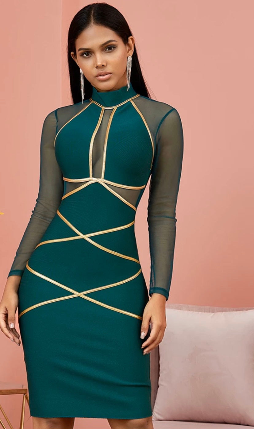 Emerald Bandage Dress SnazzyCLOZET Emerald Bandage Dress SnazzyCLOZET