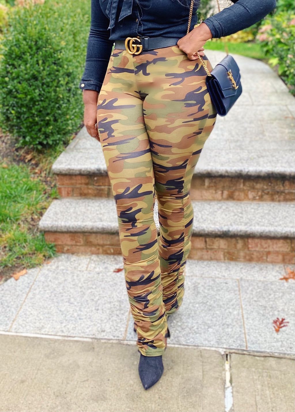 Ruched Camo Pants